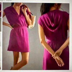 ANTHRPOLOGIE DAILY PRACTICE THE KOMIHOODED MINI DRESS. NWT